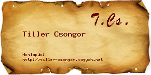 Tiller Csongor névjegykártya