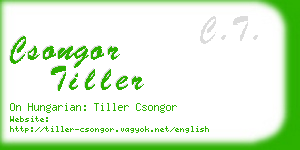 csongor tiller business card